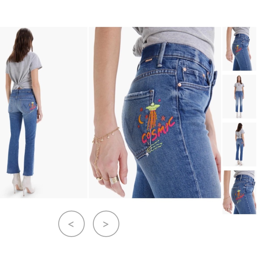 NWT Mother Jeans The Insider Ankle Fray in Beyond The Sky